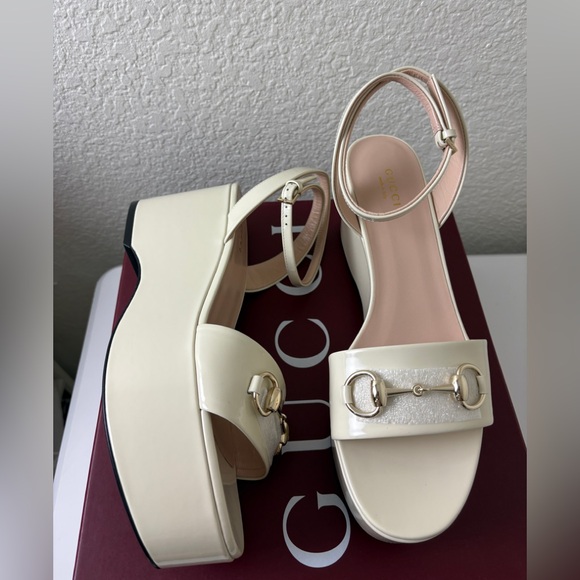 Gucci Lady Horsebit Platform Sandal 39.5 - Picture 7 of 9